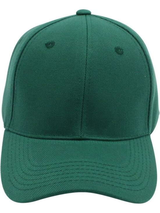 Unisex Dark Green Classic Adjustable Plain Hat Hand Wash Imported Baseball Cap